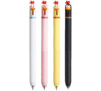 Bolígrafos De Gel Originales Para Niños, Paquete De 4 Bolígrafos Con Forma De Pollito De Dibujos Animados, Bolígrafos Con Forma De Animales Adorables, Tinta Negra De 0,5 Mm, Bolígrafos Kawaii Para
