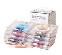 Bolígrafos de gel, rotuladores artesanales, bolígrafos de escritura suave de color, tinta de gran capacidad, de almacenamiento incluida, ideal para dibujo, doodling, álbumes de recortes, diarios