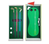 Bolígrafos de golf | Originales para el escritorio, 3 bolígrafos de golf pequeños con 2 bolas en miniatura | para golfistas, papá, novio, marido, amantes del deporte, oficina, escuela, casa