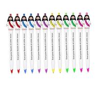 Bolígrafos de Jesús con mensaje inspirador, paquete de 12 bolígrafos cristianos con encanto del pequeño Jesús, bolígrafo de escritura suave de 0, 7 mm para uso diario, iglesia y cestas de Pascua