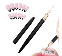 Bolígrafos De NaIil Art - Revestimiento De Uñas, Bolígrafo Japonés Negro Para Disparar, Color Oro Rosa, Herramienta Profesional Para NaIil Art, Cepillo De Uñas - Liner De Uñas Easy Holding