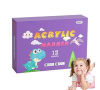 Bolígrafos de pintura acrílica - 24/12/36 Color de marcador permanente, herramienta de arte rápido | Marcadores de punta suave de flujo suave tinta de secado rápido, ideal para lienzo proyectos