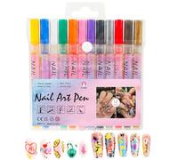 Bolígrafos de pintura de uñas, bolígrafos de esmalte para mujeres Pensas de | Marcadores de dibujo superiores de 0.5 mm establecido para detalles delgados