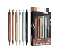 Bolígrafos de punta fina de colores surtidos, lavables 0,7 mm, 6 colores retráctiles | Bolígrafos coloridos, punta fina, para casa, oficina, escuela, toma de notas, diarios creativos dibujos