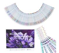 Bolígrafos De Tinta Acrílica 3D - Pintura En Gel De 1,0 Mm | Juego De Tinta De Secado Rápido, Colección De Suministros De Arte De 36 Colores, Papelería De Escritura Suave De 150 Mm Para Hacer Tarjetas