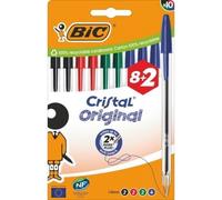 Bolígrafos de Tinta de Aceite Bic Cristal Original 516355/ 10 unidades/ Colores Surtidos