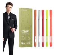 Bolígrafos de tinta de gel - 5 marcadores de colores , puntas de secado rápido, juego de flujo vibrante, diseño de agarre cómodo | Fun Stationery Kit For Kids Students Artists Diary Office