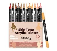 Bolígrafos de uñas, 12 colores para pintura de uñas corporales, herramientas de manicura de doble punta para niños, mujeres, principiantes, fiestas, festivales, viajes, salón, sesión de fotos de novia