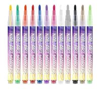 Bolígrafos de uñas, herramientas de manicura 3D de 12 colores | Bolígrafos de manicura de puntos de uñas | para salón, fiesta, viajes, sesión de fotos, boda, práctica, fecha, diario, vacaciones
