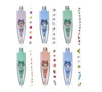Bolígrafos decorativos tipo prensa para niños, bolígrafo de cinta decorativa de encaje, bonito lápiz corrector resaltador para diario, dibujo, enseñanza, escritorio, escuela, trabajo, tomar notas
