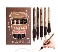 Bolígrafos Gel Secado Rápido | Tinta Negra Café Secado Rápido 5 Unidades - Bolígrafos Ergonómicos Bonitos Para Oficina - Para Niños Y Adultos, Escuela, Aula, Oficina, Tomar Apuntes Y Escribir