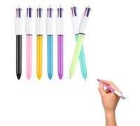 bolígrafos multicolor 4 en 1 retráctiles 7 unidades, bolígrafos de tinta de colores 1 mm, surtido creativo para oficina, escuela, correcciones y dibujo