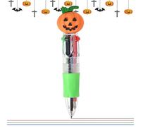 Bolígrafos multicolores de Halloween para niños 6 en 1 Smooth Writing Bolígrafos | Divertidos escritos de vacaciones para la escuela, el aula, dibujo, favores de fiesta, estudiante de niñas