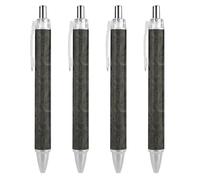 Bolígrafos negros de gel de escritura suave, retráctil, punta fina de 0,5, para escuela, oficina, patrón geográfico, 4 unidades