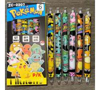 Bolígrafos Neutros de Pokémon, Bolígrafos de Dibujos Animados, Bolígrafos Negros para Exámenes Estudiantiles, Herramientas de Estudio Interesantes, Bolígrafos de Regalo para Amigos 24pcs