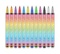 Bolígrafos para colorear para uñas de mascotas, 12 colores, seguro y sin olor, cepillo suave, para gatos, esmalte de uñas, kit de aseo para perros, fácil de usar, arte de uñas para perros