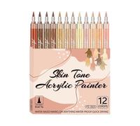 Bolígrafos Para Colorear - Punta De Fibra De PP Acrílica A Base De Agua 18,9x16,1x1,6cm | Marcadores Para Niños | Conjunto De Arte Creativo Para Papel, Piedra, Madera, Metal, Vidrio, Lienzo, Cerámica,