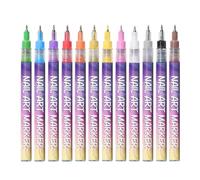 Bolígrafos Para Esmalte De Uñas: Delineador De Pintura Artística Fino De Secado Rápido De 14*13,4 Cm, Kit De Bolígrafos Para Esmalte De Uñas En Gel, Lienzo Para Unas Para Principiantes Para Niños, Niñ