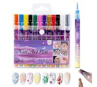 Bolígrafos para uñas - Juego de bolígrafos Doodle Gel Uñas 0,7 mm adecuados para niños, para mujeres, niñas, niños, adultos, principiantes, hogar y salón doméstico