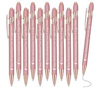 Boligrafos Personalizados 10 Bolis Personalizadas con Nombre Personalizado Regalo Grabado para Testigo Boda Comunion Quinceañera Empresa Ebogado, Oro Rosa