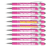 Boligrafos Personalizados, Bolígrafos de bola Retráctiles, Boligrafos Bonitos, Logo/Nombre/Texto Personalizado, Punta retráctil de 1,0 mm, Tinta Negra, 10 Colores Exteriores