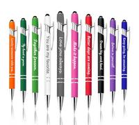 Bolígrafos personalizados con grabado, lotes de 10 a 100 unidades, bolígrafos retráctiles con punta táctil para empresas y bodas, bolis de metal ideales para regalos corporativos