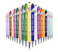 Bolígrafos personalizados con grabado, lotes de 10 a 100 unidades, bolígrafos retráctiles con punta táctil para empresas y bodas, bolis de metal ideales para regalos corporativos