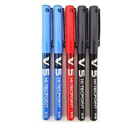 Boligrafos pilot V5 pack 5 boligrafos (2 azules, 2 negros, 1 rojo) / Colores Surtidos