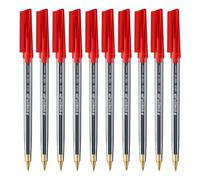 Bolígrafos Staedtler Stick 430 Set de 10 Punta Media Rojo