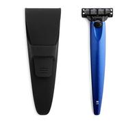 Bolin Webb Maquinilla de afeitar en azul océano y estuche de viaje. Equipado con cartucho de hoja Gillette Mach3. Maquinillas de afeitar de lujo para hombre, estilo R1 de regalo.