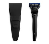 Bolin Webb Maquinilla de afeitar en color verde británico Racing y soporte. Equipado con cartucho de hoja Gillette Mach3. Maquinillas de afeitar de lujo para hombre, estilo R1 de regalo.