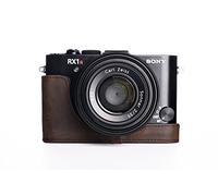 bolinus Hecho a Mano Genuino Real Mitad cámara Caso Bolsa Protectora de Cuero para Sony rx1rii rx1r2 RX1R II (no fit RX1R) Apertura Inferior versión