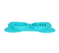 Bolitas portátiles de Silicona para Alimentar a Mascotas, Perros y Gatos; Cuenco Plegable para Comida de de Viaje con Base de succión Antideslizante; Plato Plegable para (Verde)