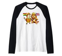 Bolivia Inglaterra Reino Unido Raíces bolivianas británicas Camiseta Manga Raglan