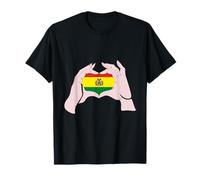 Bolivia Mano Corazón Amor Orgullo Boliviano Raíces Bolivianas Camiseta
