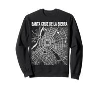 Bolivia Souvenir Santa De La Sierra Cruz City Street Mostrar Mapa Sudadera