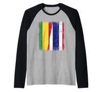 Bolivia Tailandia Media Bandera Raíces Bolivianas Tailandesas Camiseta Manga Raglan