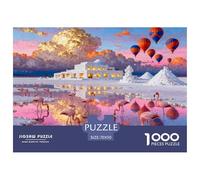 Boliviano Salar De Uyuni Espejo Lluvioso Puzzle De Madera Impermeable DIY Puzzles De 1000 Piezas para Adultos Desafiante Y Estimulante Rompecabezas para Juegos Educativos