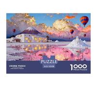 Boliviano Salar De Uyuni Espejo Lluvioso Puzzle De Madera Impermeable Puzzles De 1000 Piezas para Adultos Divertido Rompecabezas Juegos Desafiantes