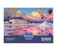Boliviano Salar De Uyuni Espejo Lluvioso Puzzle De Madera Impermeable Puzzles De 1000 Piezas Regalos para Adultos Desafiante Y Estimulante Rompecabezas Decoración del Hogar
