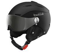 Bollé Backline Visor | Casco de esquí 2 en 1 con visera chic | Ventilación ajustable | Orejeras desmontables | Carcasa ABS | Forro polar