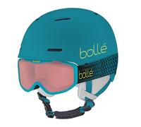 Bollé - Combo B-Fun Jr Rocket, Azul y Amarillo Mate, Vermillon Cat 2, Pequeño-Mediano, Cascos de Nieve, Unisex, Niños
