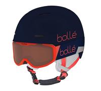 Bollé - Combo B-Fun Jr Rocket, Azul y Rojo Mate, Sin Referencia de Lente, Extrapequeño-Pequeño, Cascos de Nieve, Unisex, Niños