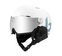 Casco Bollé Might Visor blanco con lente espejada Brown Gun gris - L