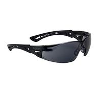 Bolle - RUSH+ BSSI - Lente de PC ahumada - Tratamiento PLATINUM, antirrayaduras y antivaho - Patillas bimaterial PC+TPR negro mate