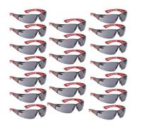 Bollé Rush+ Go Green Platinum - Gafas de seguridad para el trabajo, antivaho y antiarañazos, equipo de protección personal, protección ocular, embalaje ecológico, paquete de 20 unidades, color