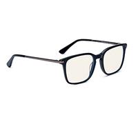 Bollé Safety PRBCHIC108 CHICAGO Gafa de Contra, Lente de PC Incoloro, Tecnología PRB420, Bloqueador de la Luz Azul, Montura de Acetato Negra y Gunmetal para Hombres