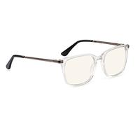 Bollé Safety PRBCHIC200 CHICAGO Gafa de Contra, Lente de PC Incoloro, Tecnología PRB420, Bloqueador de la Luz Azul, Montura de Acetato de Cristal y Gunmetal para Hombres