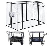 Bollerwagen Regenschutz für Bollerwagen Faltbar mit Dachch, Regenverdack Regenabdeckung Transparent, Regenverdack Bollerwagen für Handwagen Faltbare Strand RegenschutzhüLle Verdeck, Bollerwagen