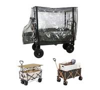 Bollerwagen Regenschutz Transparent,112 * 50 * 76cm Cubierta de Lluvia Plegable para Carrito de Camping,Cubierta de Lluvia Transparente para Carrito de Camping,Apto para Todos los carros.